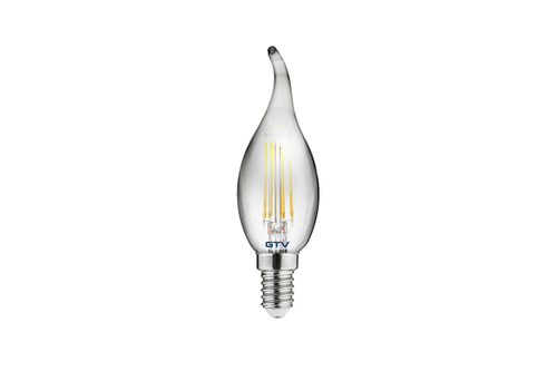 żarówka LED FILAMENT dekoracyjna C35L, 2700K, E14, 4W, 240lm, AC220-240V/ 50-60Hz, RA>80, 360°