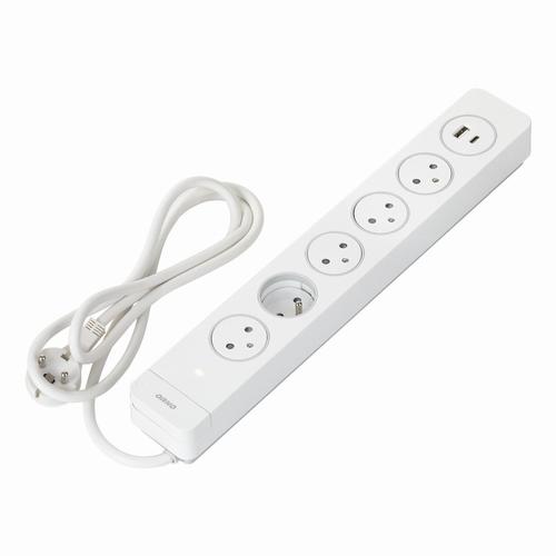Listwa przeciwprzepięciowa, 5 gniazd 2P+Z typu EasyEject, kabel 3x1,5mm2, długość 1,5m, z wyłącznikiem podświetlanym...
