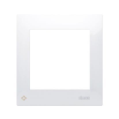 SIMON 54 PREMIUM ramka 1-krotna PREMIUM do puszek karton-gips IP20 / IP44; antybakteryjny biały