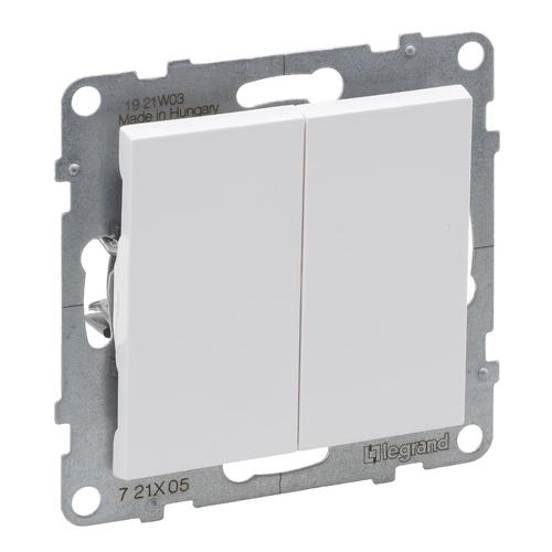 łącznik świecznikowy SUNO - 10 AX - 250 V~ - zaciski automatyczne, Biały, Legrand