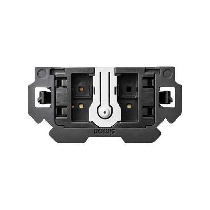 SIMON 100 łącznik dwubiegunowy naciskowy (mechanizm 1/2, bez ramki montażowej) 10 AX, 250V~, 1click