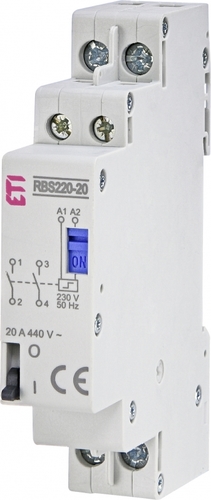 stycznik bistabilny 20A RBS220-20-230V AC 2-biegunowy, 1-modułowy