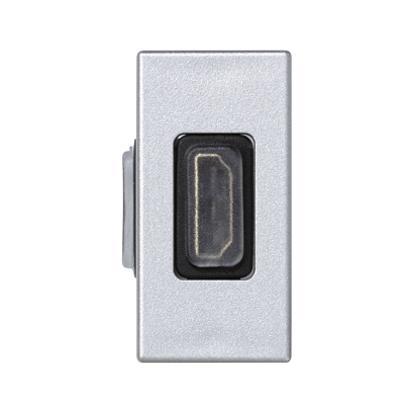SIMON CONNECT płytka K45/2 adapter HDMI-HDMI 22,5x45mm + wkład aluminium