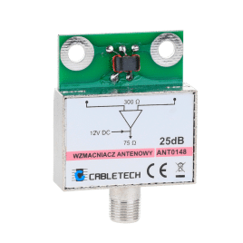 Wzmacniacz antenowy ekranowany 25dB CABLETECH