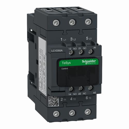 Stycznik mocy LC1D50AF7 TeSys D 50A 3P 1NO 1NC cewka 110VAC zaciski EVK skrzynkowe