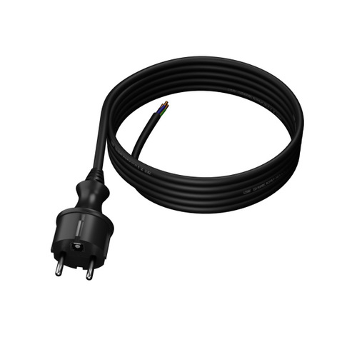 przewó+wtyczka prosta PP-40H/4M/3X1,5/H05RR IP44 3x1,5 H05RR 4m czarny