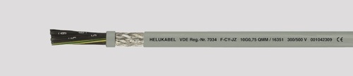 kabel F-CY-JZ 12G1 QMM eleastyczny 300/500V żyły czarne numer ekranowy