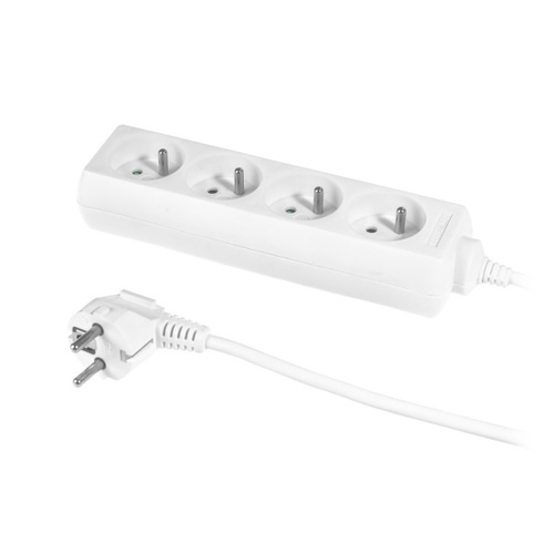 przedłużacz 4kr. gn. PS-470/1,5 E ECO; 4X2p+Z; 10A; 1,5m; biały