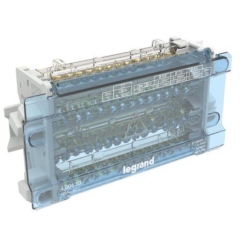 modułowy blok rozdzielczy 10M 4P 125A - 15 zacisków