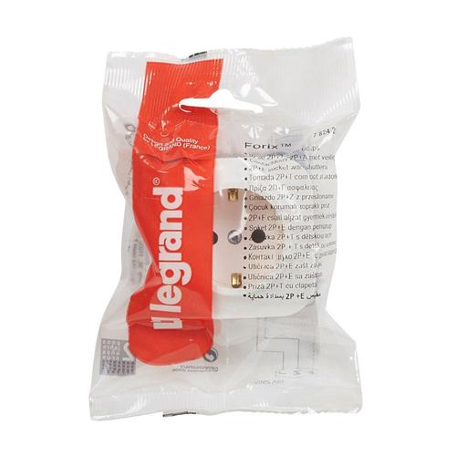 gniazdo FORIX IP20 2P+Z SCHUKO 16 A - 250 V biały