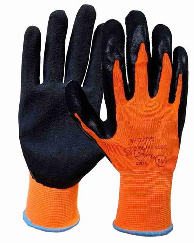 rękawice LATEX L2003 roz.9 czerw./pomar. powlek.