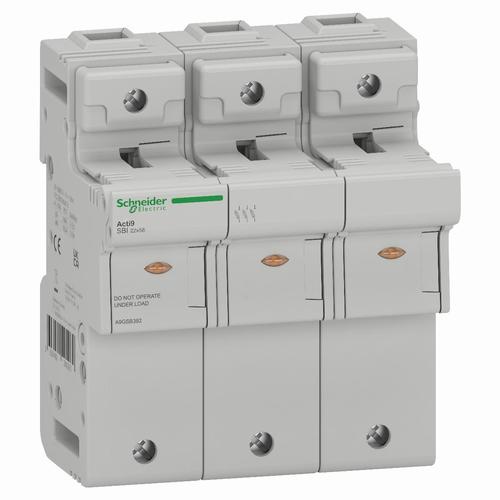 podstawa bezpiecznikowa, Acti9 SBI, 3P, 125A, rozmiar wkładki 22 x 58mm, SBI-125-3