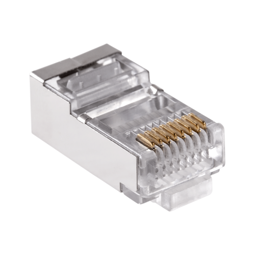 wtyk telefon. RJ45 8P 8C(drut) przelotowy CAT.6E ekranowany