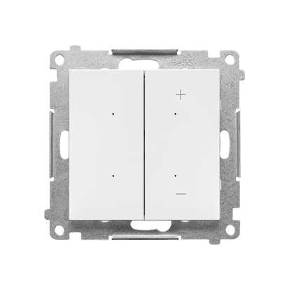 SIMON 55 ściemniacz do LED ściemnialnych, klawiszowy 15-200 W 230 V (moduł) biały mat