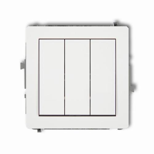 DECO mechanizm łącznika potrójnego biały mat