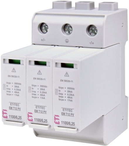 ogranicznik przepięć do systemów PV ETITEC EM T12 PV 1100/6,25 Y