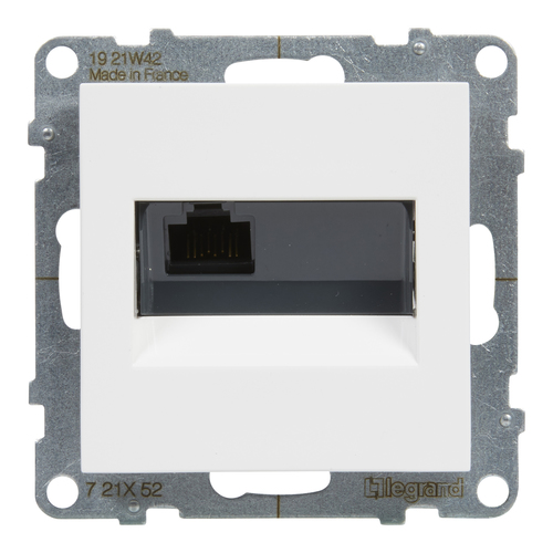 gniazdo SUNO RJ45/kat 6 UTP biały