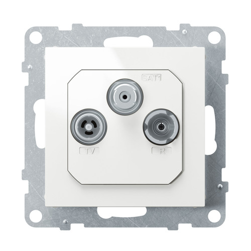 gniazdo SUNO TV-R-SAT - końcowe - FM + DAB - 1.5 dB biały