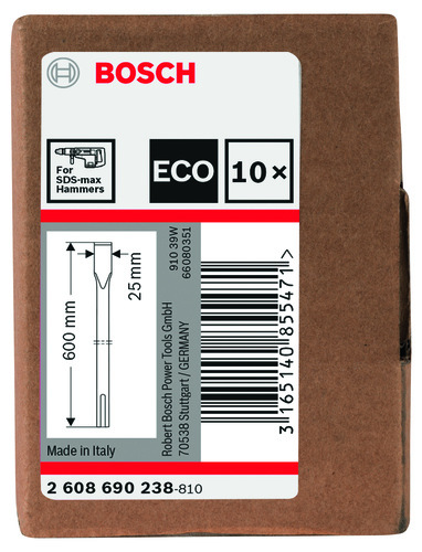 zestaw dłut płaskich 10-częściowy SDS max 600 mm 600 x 25 mm