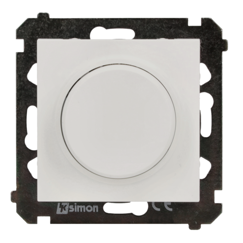 SIMON 55 ściemniacz obrotowy do LED ściemnialnych 230 V (moduł) 2–200 W biały mat