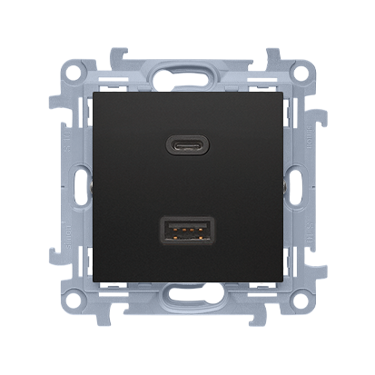 SIMON 10 ładowarka USB C+A (moduł), 30W, 230V; czarny