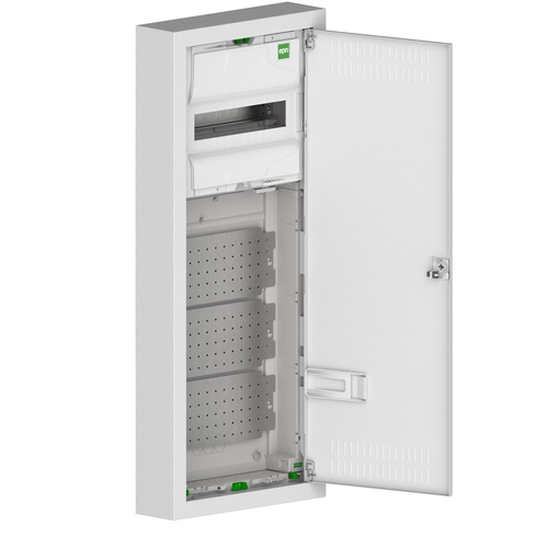 MSF TWIN rozdzielnica 1x12 PE+N+3x12 multimedialna natynkowa metal IP 30 - kolor biały