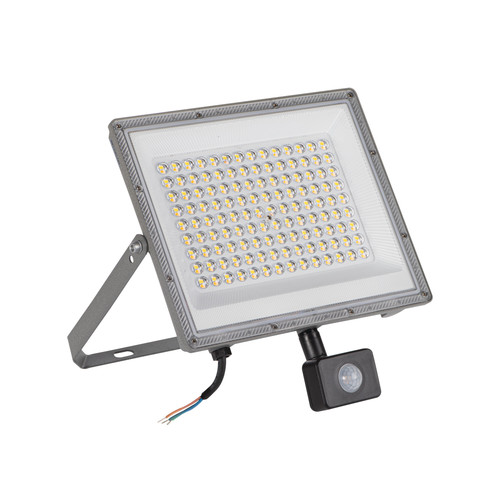 naświetlacz LED ACETE 100W 8500 / 10800 / 9700 lm CCT 3000/4000/6500K SE GR z czujnikiem ruchu PIR