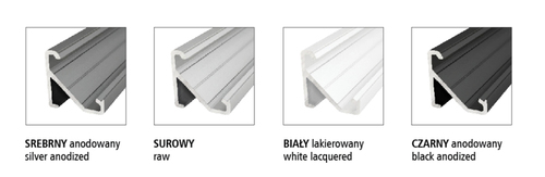 profil aluminiowy L3 biały lakierowany narożny 2,02 m