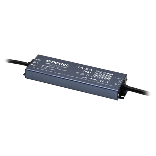 zasilacz wodoodporny SUPER SLIM 12V / IP67 / 12,5A / 150W