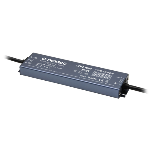 zasilacz wodoodporny SUPER SLIM 12V / IP67 / 21A / 250W