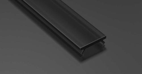 klosz PVC czarny do profilu L6 2,02 m