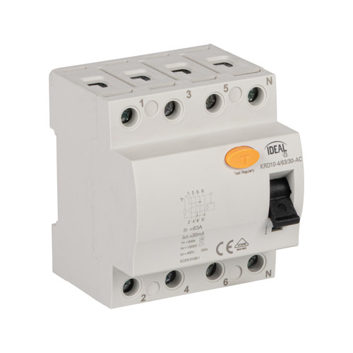 wyłącznik różnicowo-prądowy, 4P KRD10-4/63/30-AC