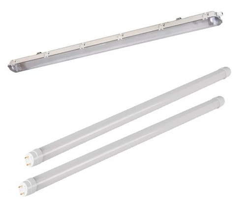 oprawa hermetyczna pod tuby LED DICHT 4LED PI 236/PS 2 x max 36W+ 2x świetlówka LEDtube 1200mm 18W 1820lm 4000K T8 (31323+37632...