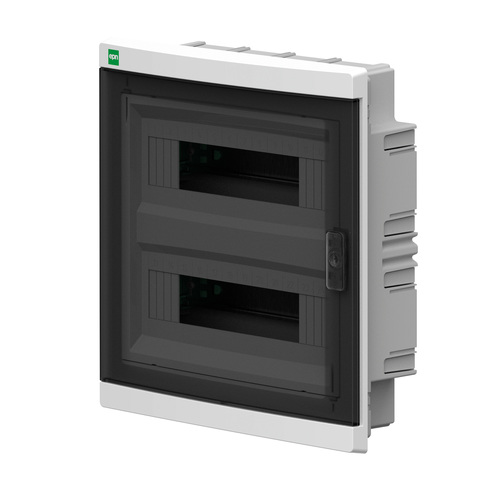 rozdzielnica ELEGANT 2x12 PE+N podtynkowa nowa wersja IP 40 - kolor dymny
